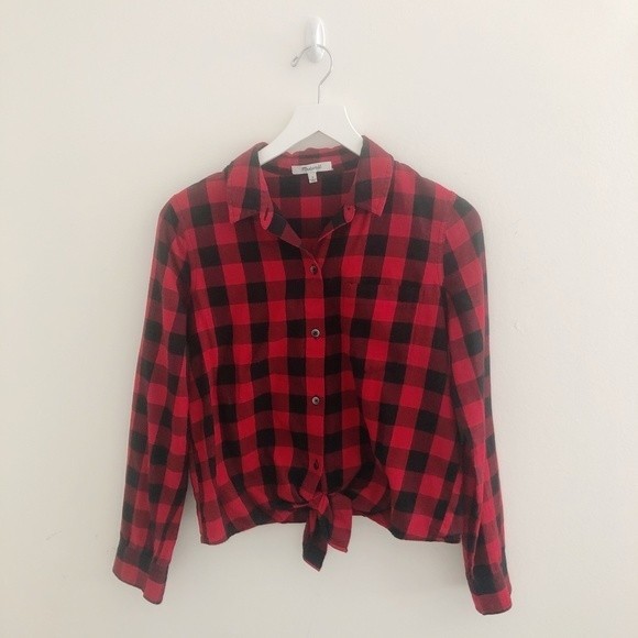 Madewell Buffalo Check Flannel Shirt Sz S $79.50 - Picture 5 of 8
